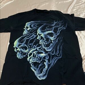Black Graphic Skull T-Shirt